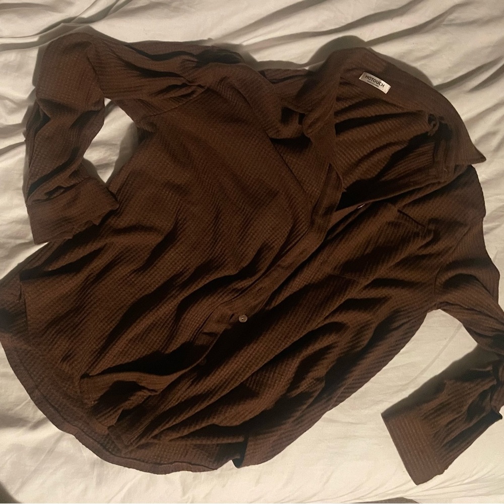 Waffle button down shirt - Picture 2 of 2